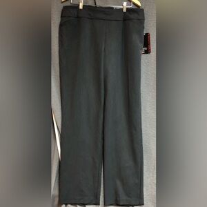 NWT Avenue 14 tall women’s pull on gray dress pants wide elastic waist